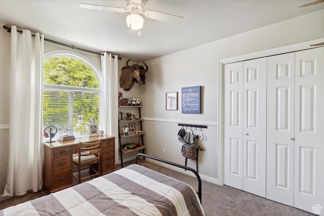 1184 Bridgecreek Ln, Layton, UT 84041 - carpeted bedroom with a closet and ceiling fan