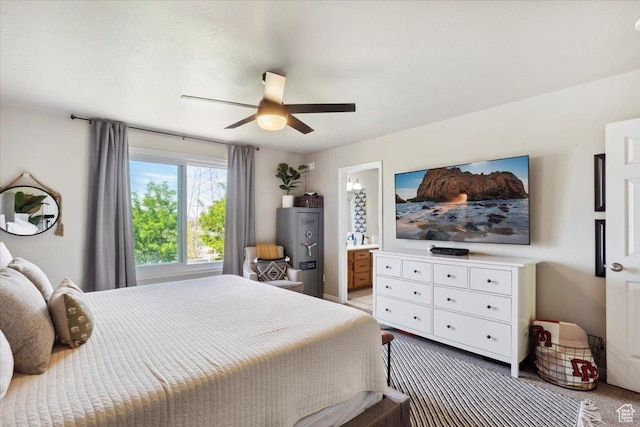 1184 Bridgecreek Ln, Layton, UT 84041 - carpeted bedroom featuring ensuite bath and a ceiling fan