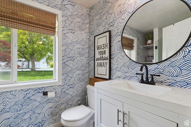 1184 Bridgecreek Ln, Layton, UT 84041 - bathroom featuring wallpapered walls and vanity