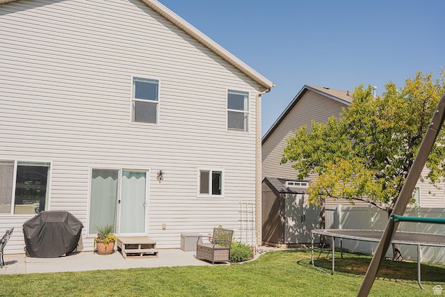 279 S 950 W, Spanish Fork, UT 84660 - rear view of property with a storage shed, entry steps, and a patio