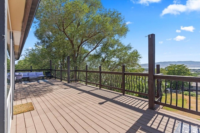 96 S 1000 W, Orem, UT 84058 - wooden deck featuring outdoor lounge area and a mountain view