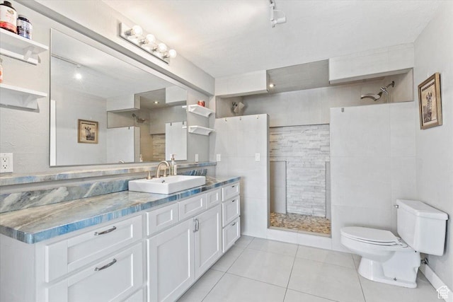 96 S 1000 W, Orem, UT 84058 - full bath featuring track lighting, vanity, a walk in shower, and tile patterned flooring