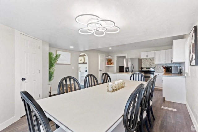 96 S 1000 W, Orem, UT 84058 - dining area featuring dark wood-type flooring, recessed lighting, and ceiling fan