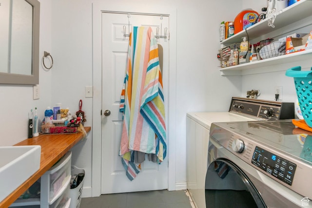 249 N 800 W, Orem, UT 84057 - washroom featuring independent washer and dryer and tile patterned floors