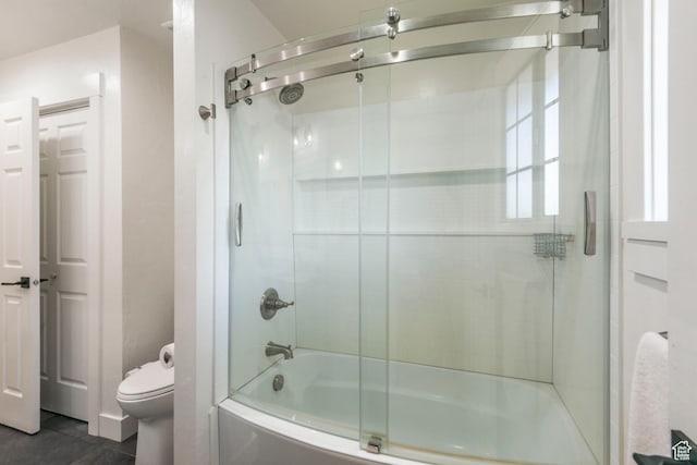 249 N 800 W, Orem, UT 84057 - full bathroom featuring bath / shower combo with glass door and tile patterned floors