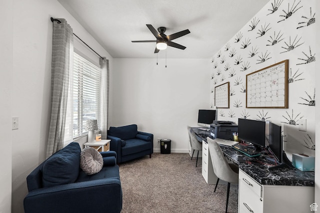 1098 S 4050 W, Syracuse, UT 84075 - home office with ceiling fan and carpet flooring