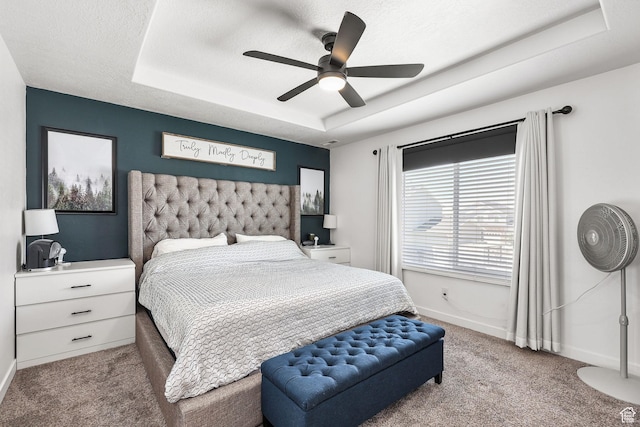 1098 S 4050 W, Syracuse, UT 84075 - bedroom with carpet floors, a raised ceiling, and ceiling fan