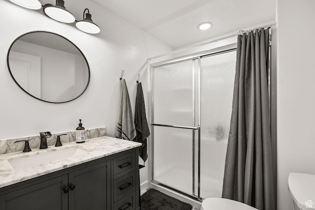 1098 S 4050 W, Syracuse, UT 84075 - full bathroom featuring a shower stall, vanity, and recessed lighting