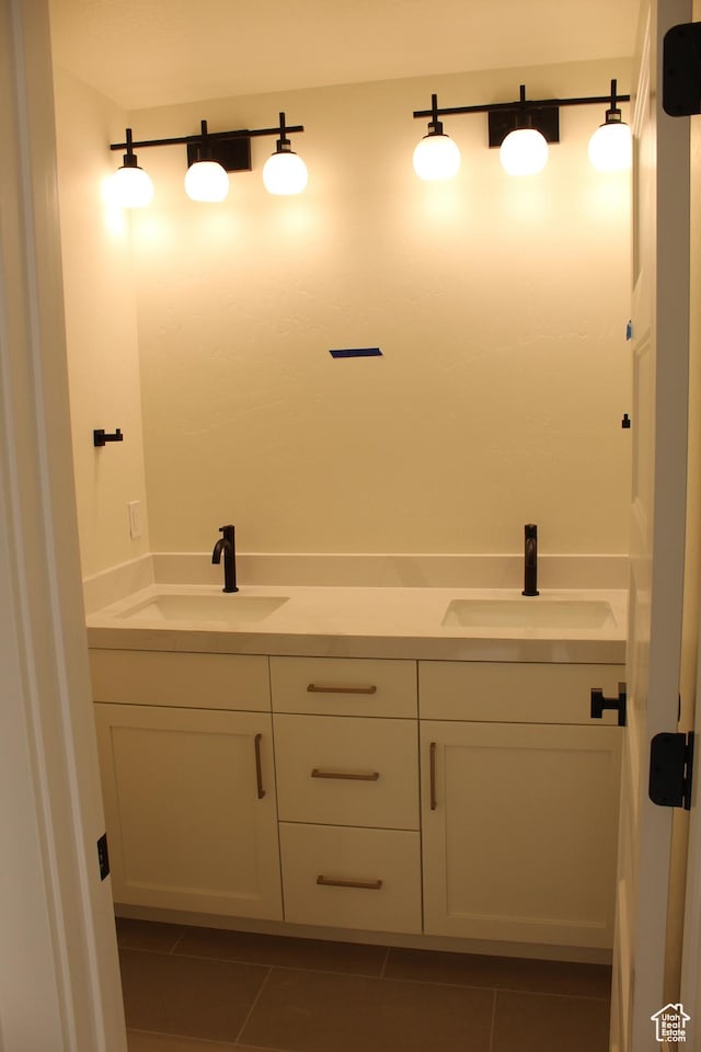 1318 S 1090 E, Salem, UT 84653 - bathroom with tile patterned flooring and double vanity