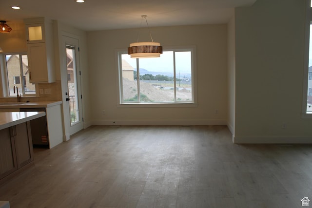1318 S 1090 E, Salem, UT 84653 - unfurnished dining area featuring recessed lighting and light wood-style flooring