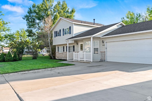 616 S 1430 W, Lehi, UT 84043 - view of front of property featuring an attached garage, driveway, a front lawn, and a shingled roof