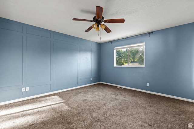 616 S 1430 W, Lehi, UT 84043 - empty room with a ceiling fan, carpet floors, and a decorative wall