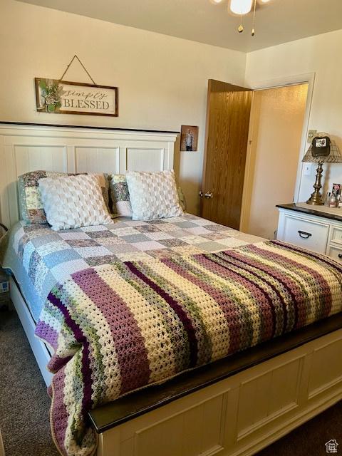 1200 N 100 W Unit 40, Vernal, UT 84078 - bedroom with dark colored carpet