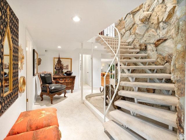 4506 S Gilead Way E, Millcreek, UT 84124 - staircase with carpet floors and recessed lighting