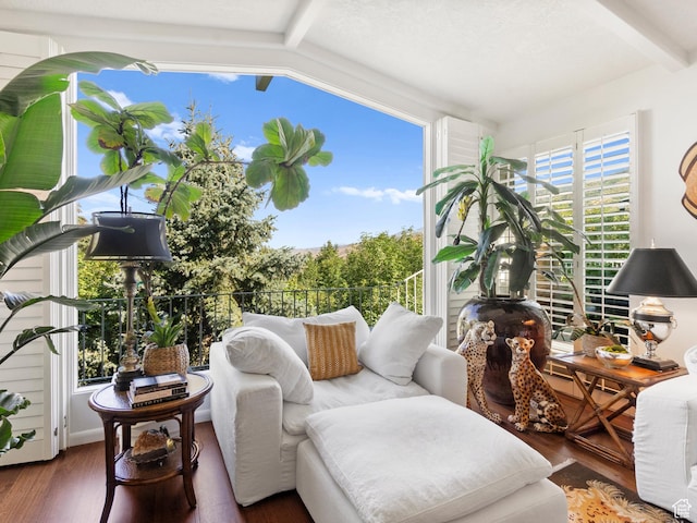4506 S Gilead Way E, Millcreek, UT 84124 - sunroom with beamed ceiling