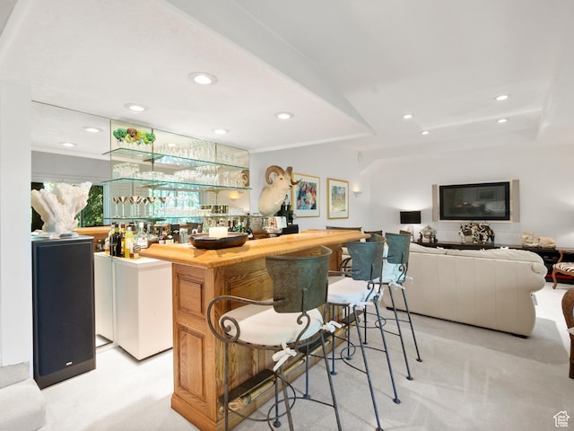 4506 S Gilead Way E, Millcreek, UT 84124 - indoor wet bar with recessed lighting and a tray ceiling