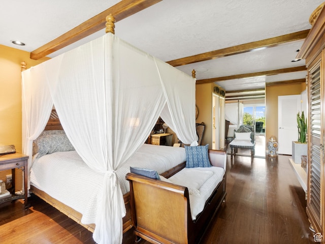 4506 S Gilead Way E, Millcreek, UT 84124 - bedroom featuring beamed ceiling and wood finished floors