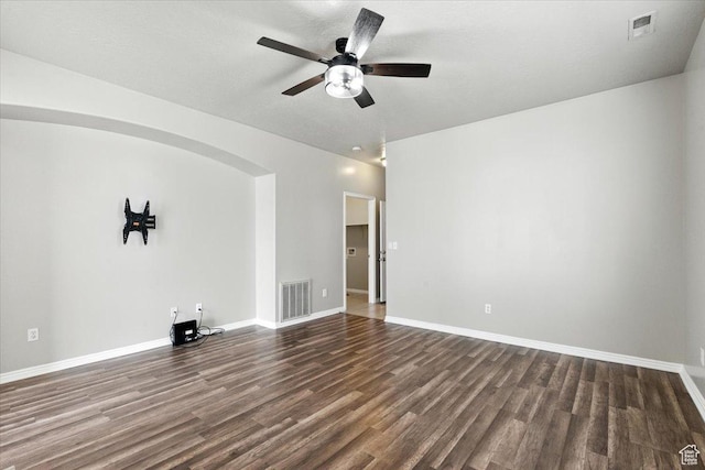 729 N Buckingham Dr W, North Salt Lake, UT 84054 - spare room with dark wood-type flooring and ceiling fan