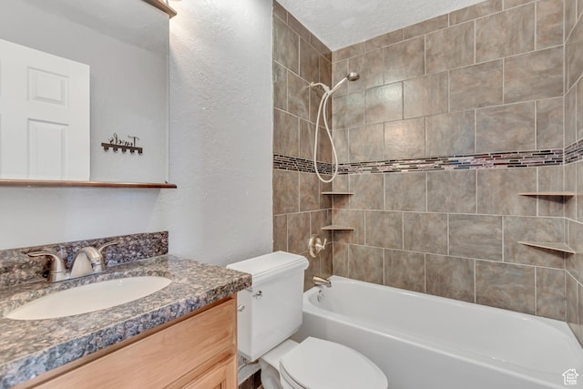 9517 N Shiloh Way E, Eagle Mountain, UT 84005 - full bath with vanity, shower / tub combination, and a textured wall