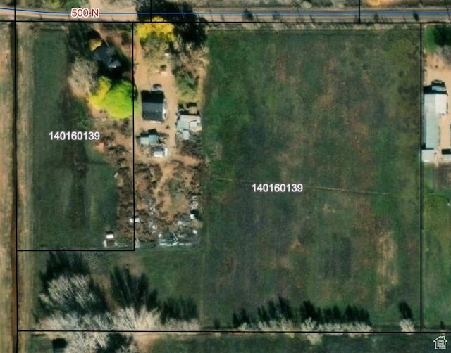 5518 E 500 N, Fort Duchesne, UT 84026 - aerial view of property's location featuring property boundaries highlighted