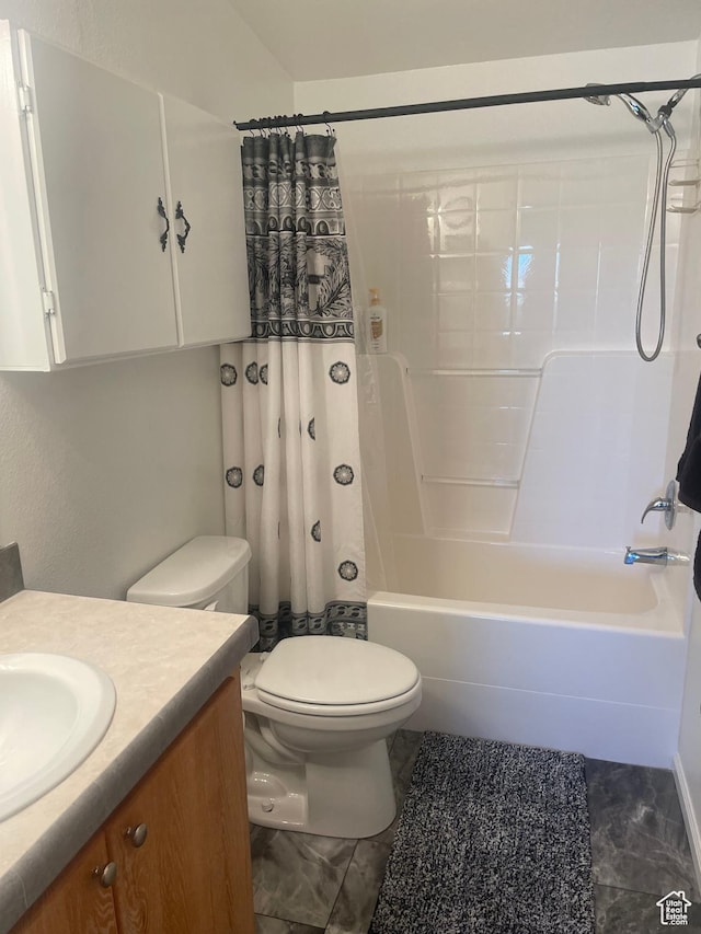 5518 E 500 N, Fort Duchesne, UT 84026 - bathroom with vanity and shower / tub combo with curtain