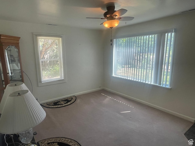 5518 E 500 N, Fort Duchesne, UT 84026 - empty room featuring carpet floors and a ceiling fan
