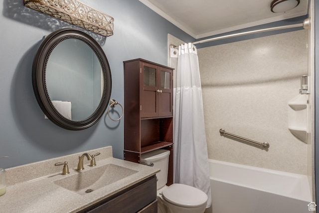 8268 S 865 E, Sandy, UT 84094 - full bath with shower / bath combo with shower curtain, crown molding, and vanity