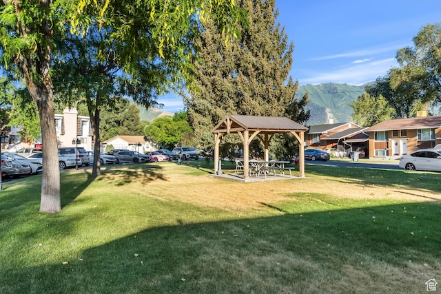 639 E Swenson Ave Unit 4, Springville, UT 84663 - view of community featuring a gazebo, a mountain view, and a lawn