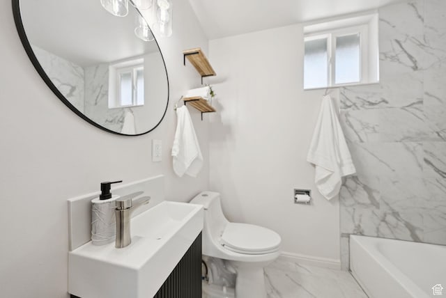 140 W 1200 N, Orem, UT 84057 - full bath with marble finish flooring, vanity, and healthy amount of natural light