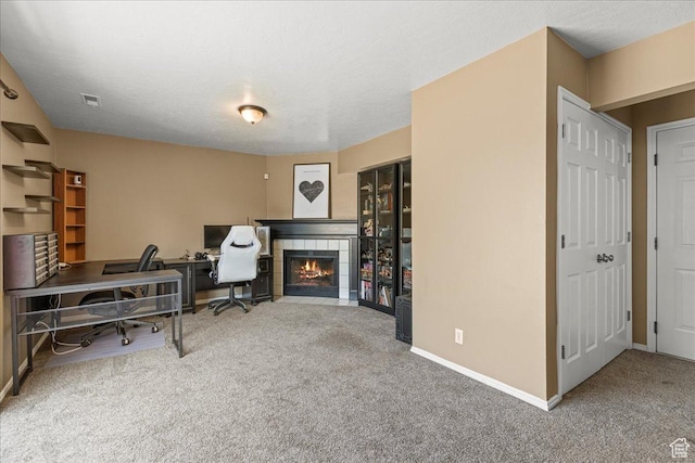 6410 W Martin Way S, West Valley City, UT 84128 - office space featuring carpet flooring and a tiled fireplace