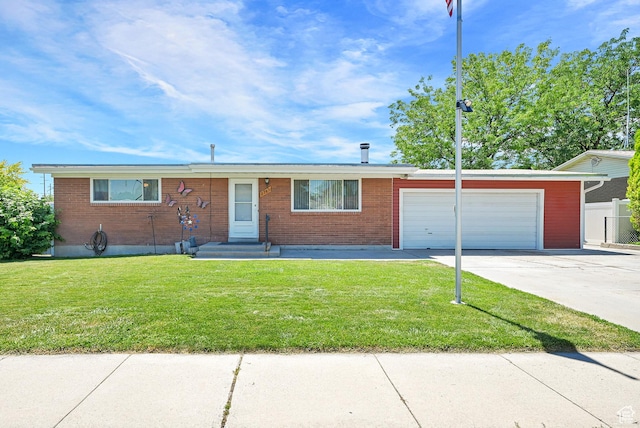 2743 W 7460 S, West Jordan, UT 84084 - ranch-style home featuring a garage, driveway, and brick siding