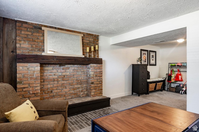 5980 S Sweet Basil W, Taylorsville, UT 84129 - living room with carpet floors and a textured ceiling