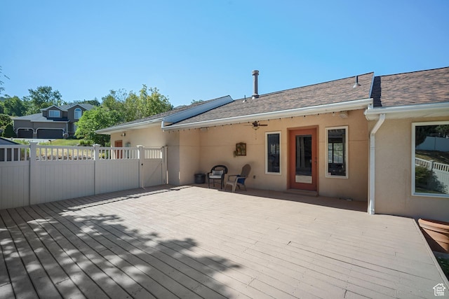 967 E Eaglewood Dr, North Salt Lake, UT 84054 - wooden deck with a gate