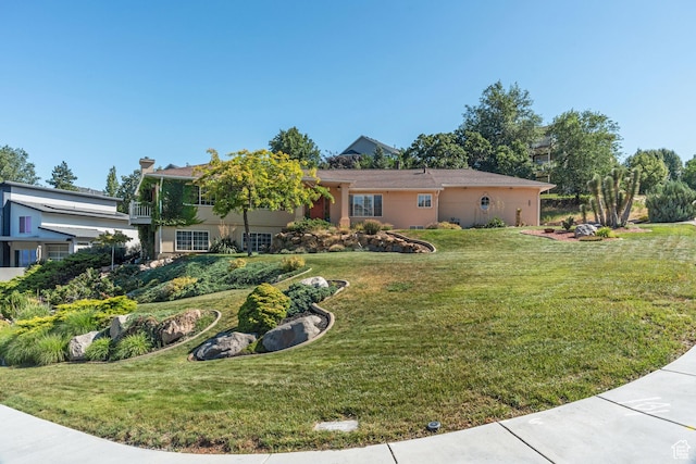 967 E Eaglewood Dr, North Salt Lake, UT 84054 - view of front of house featuring a front lawn