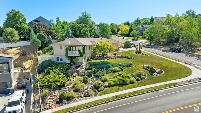 967 E Eaglewood Dr, North Salt Lake, UT 84054 - aerial perspective of suburban area featuring a tree filled landscape