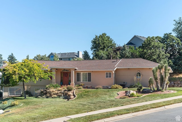 967 E Eaglewood Dr, North Salt Lake, UT 84054 - single story home with a front yard and stucco siding