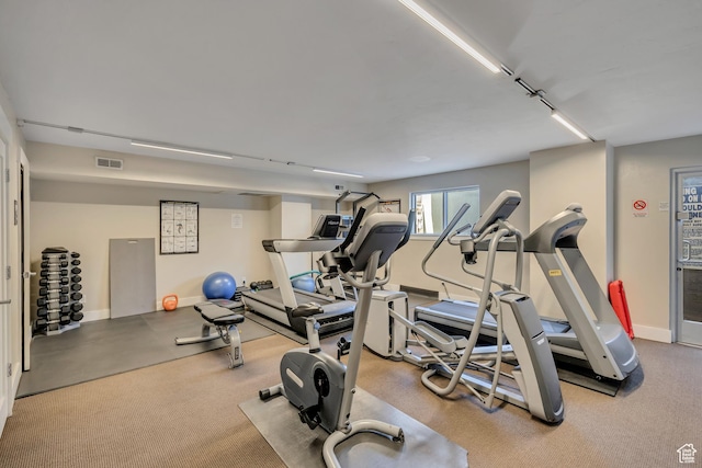 230 E Broadway Unit 401, Salt Lake City, UT 84111 - gym featuring baseboards