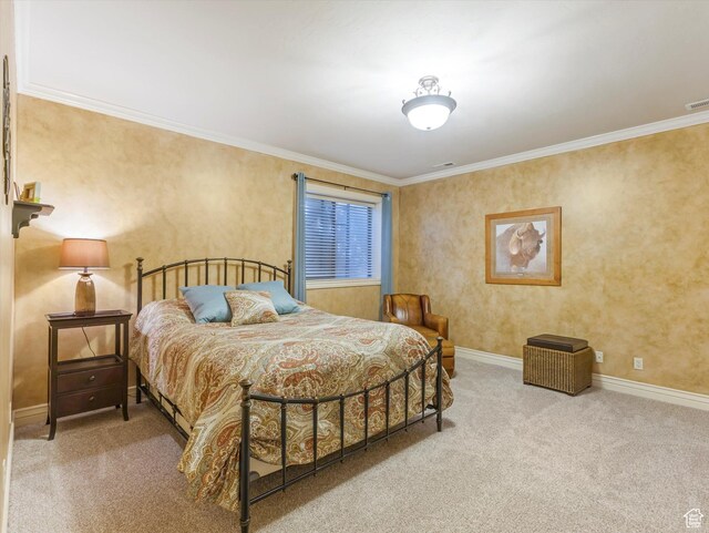 1832 E Cottonwood Glen Ct, Salt Lake City, UT 84117 - carpeted bedroom featuring crown molding and baseboards