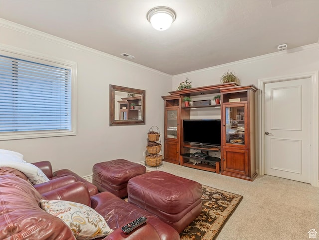 1832 E Cottonwood Glen Ct, Salt Lake City, UT 84117 - carpeted living room with crown molding