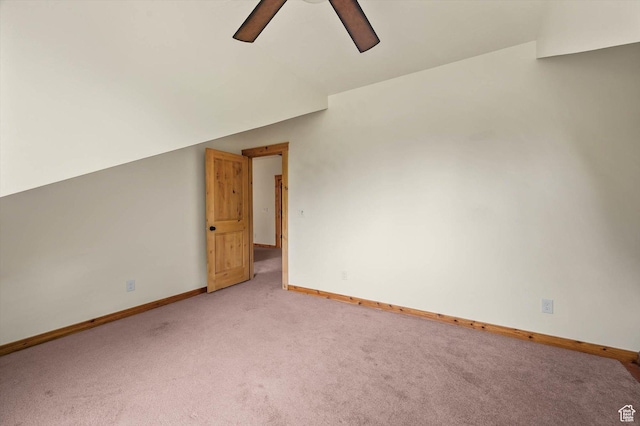 8817 E Mountain Valley Dr S, Huntsville, UT 84317 - spare room with ceiling fan, light colored carpet, and lofted ceiling
