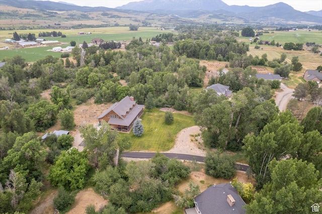 8817 E Mountain Valley Dr S, Huntsville, UT 84317 - aerial view of property's location with a mountainous background and rural landscape