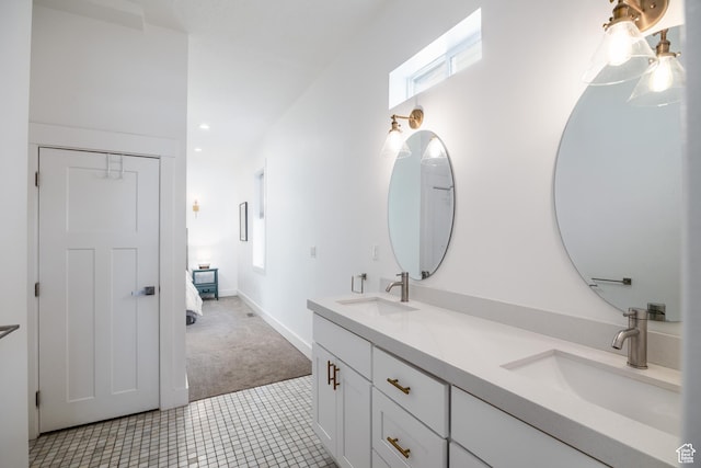 334 N C St, Salt Lake City, UT 84103 - ensuite bathroom featuring double vanity and recessed lighting