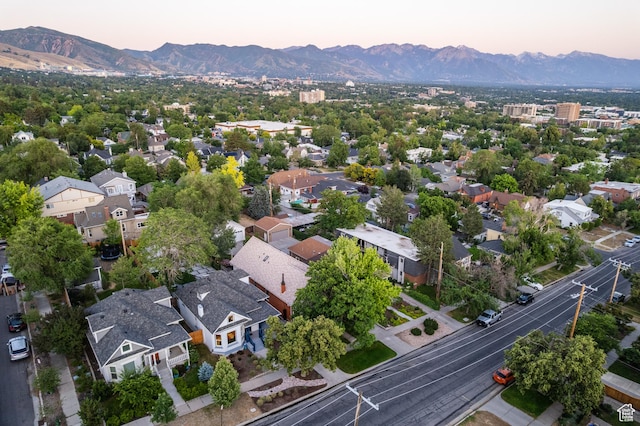334 N C St, Salt Lake City, UT 84103 - aerial overview of property's location featuring a mountain backdrop