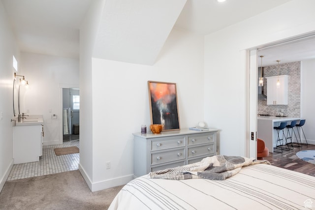 334 N C St, Salt Lake City, UT 84103 - bedroom with a sink and carpet floors