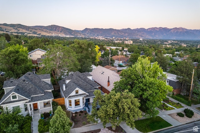 334 N C St, Salt Lake City, UT 84103 - aerial view at dusk of a mountain view and a residential view