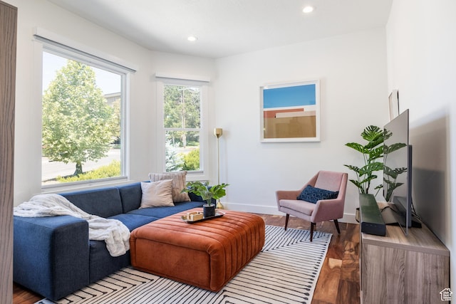 334 N C St, Salt Lake City, UT 84103 - living room with wood finished floors and recessed lighting