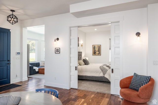 334 N C St, Salt Lake City, UT 84103 - bedroom with dark wood-type flooring and baseboards