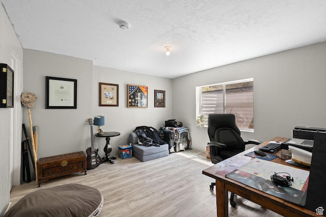 6523 W Bridge Maple Ln S, West Jordan, UT 84081 - office space featuring light wood-style floors and a textured ceiling