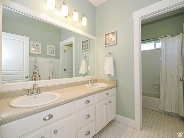 618 E Beaumont Way S, Draper, UT 84020 - full bath featuring double vanity and shower / bath combo with shower curtain