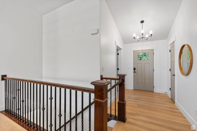 809 W 1320 N, West Bountiful, UT 84087 - entryway with a chandelier and light wood-style flooring